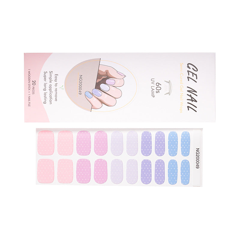 Manufacturers source light gel manicure stickers semi-cured Korean nail polish gel nail stickers half-baked manicure stickers half-baked