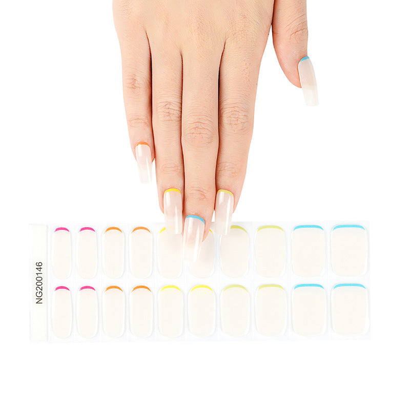 Manufacturers source light gel manicure stickers semi-cured Korean nail polish gel nail stickers half-baked manicure stickers half-baked