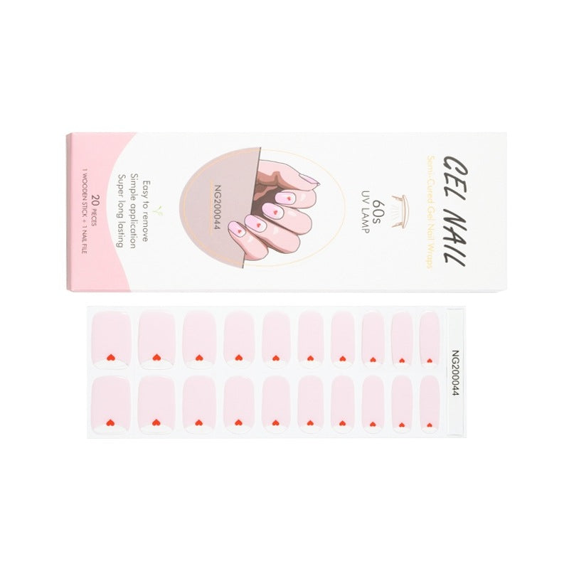 Flash cross-border gel nail stickers wholesale 20 finger phototherapy lamp nail polish gel nail stickers half-baked nail stickers wholesale