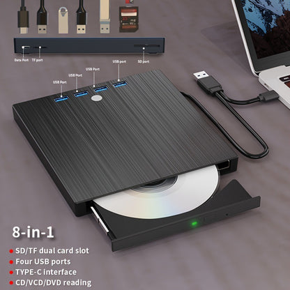 External DVD Burner TYPE-C Multi-function CD Disc Drive Extended Optical Drive