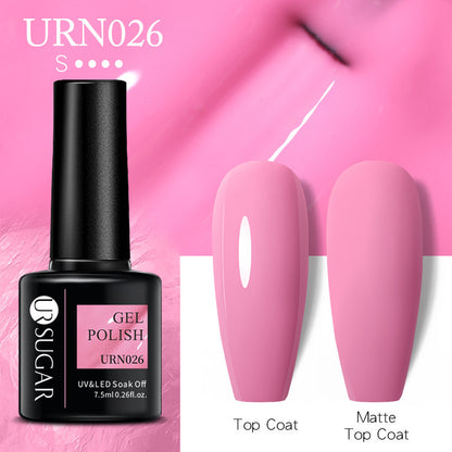 UR SUGAR a bottle of one-color nail polish glue 2021 new flash powder solid color glue matte seal layer net red style