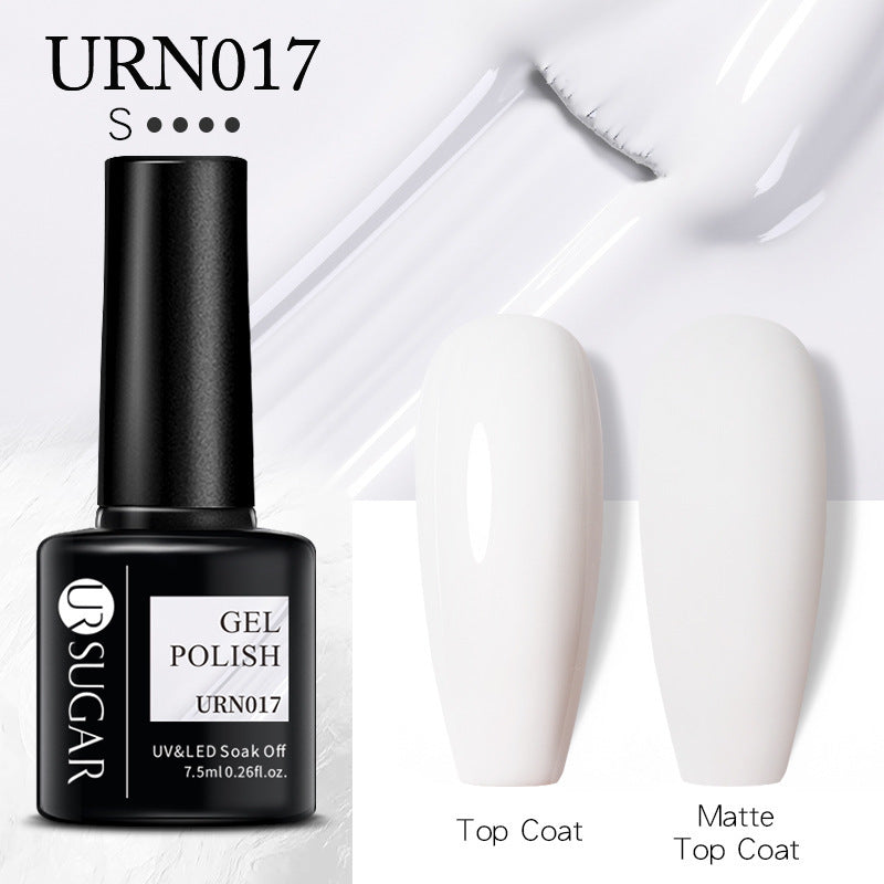 UR SUGAR a bottle of one-color nail polish glue 2021 new flash powder solid color glue matte seal layer net red style