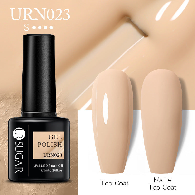 UR SUGAR a bottle of one-color nail polish glue 2021 new flash powder solid color glue matte seal layer net red style