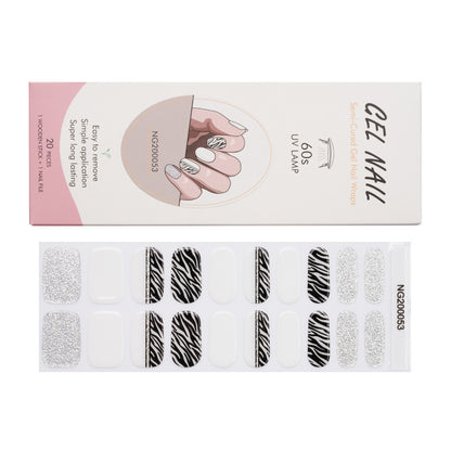 Flash cross-border gel nail stickers wholesale 20 finger phototherapy lamp nail polish gel nail stickers half-baked nail stickers wholesale