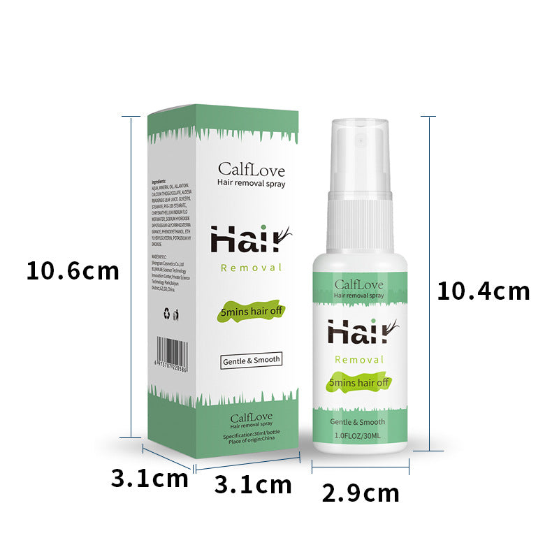 CalfLove cross-border foreign trade hair removal spray mild non-irritating body hair removal English version hair removal cream manufacturer