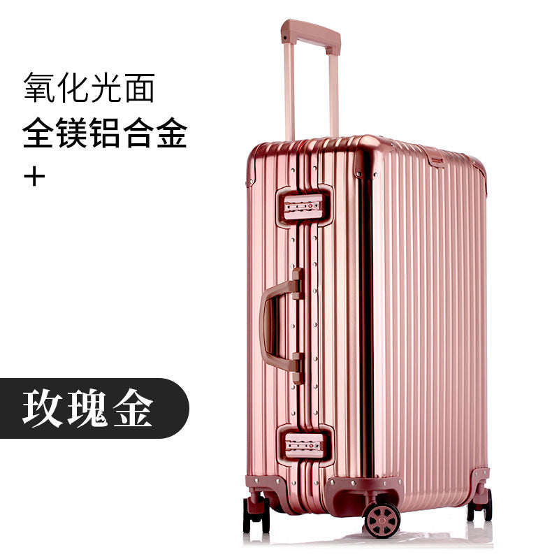 All-aluminum magnesium suitcase aluminum frame trolley suitcase password box 20 inch cabin suitcase 24 high value one piece drop shipping