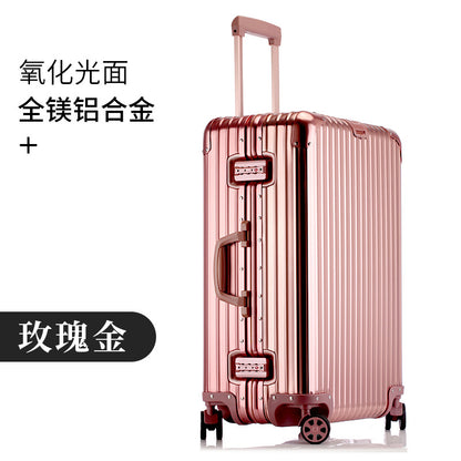 All-aluminum magnesium suitcase aluminum frame trolley suitcase password box 20 inch cabin suitcase 24 high value one piece drop shipping