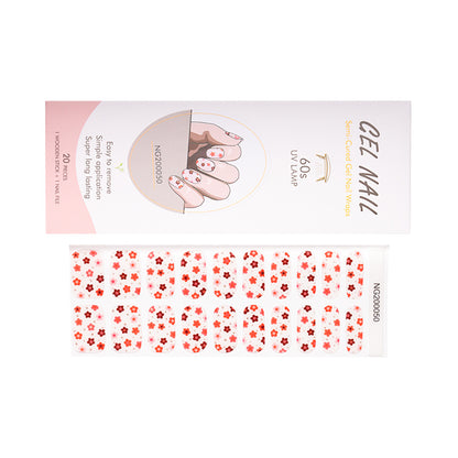 Manufacturers source light gel manicure stickers semi-cured Korean nail polish gel nail stickers half-baked manicure stickers half-baked