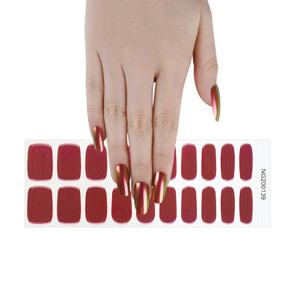 Flash cross-border gel nail stickers wholesale 20 finger phototherapy lamp nail polish gel nail stickers half-baked nail stickers wholesale