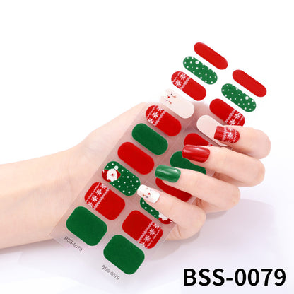 Zhengxiang custom gel nail stickers light therapy European and American nail stickers Amazon baked light checkerboard nail stickers