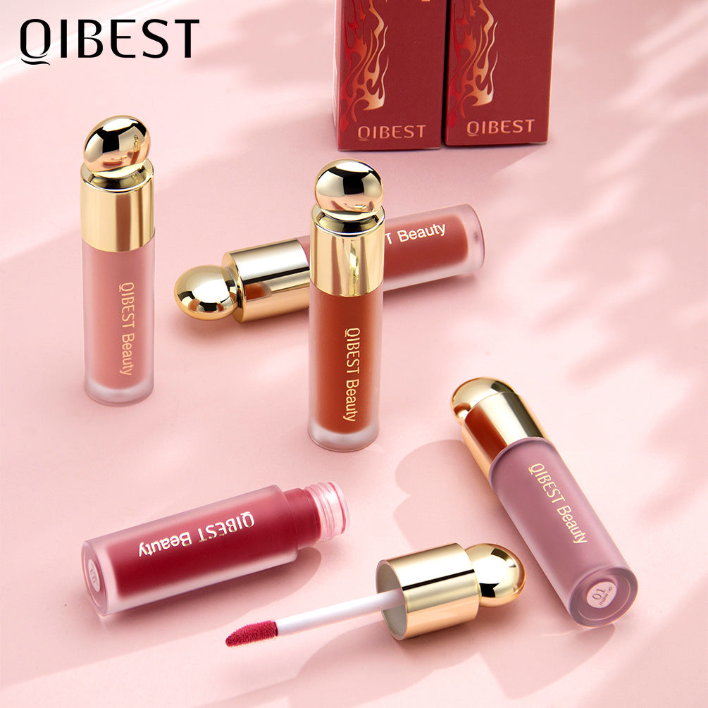 QiBest liquid blush, silky and natural makeup, brightening, moisturizing rouge blush, not easy to fade, rouge powder cream