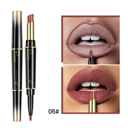 Hot Selling Pudaier Double Lipstick Lip Liner Matte Lip Glaze 16 Colors Lipstick Genuine Makeup Spot