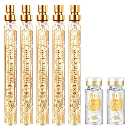 HIH Bouncy Gold Protein Peptide Set Box Essence Lifting, Fading, Tightening and Fine Grain Protein Line Carving Skin Care Set