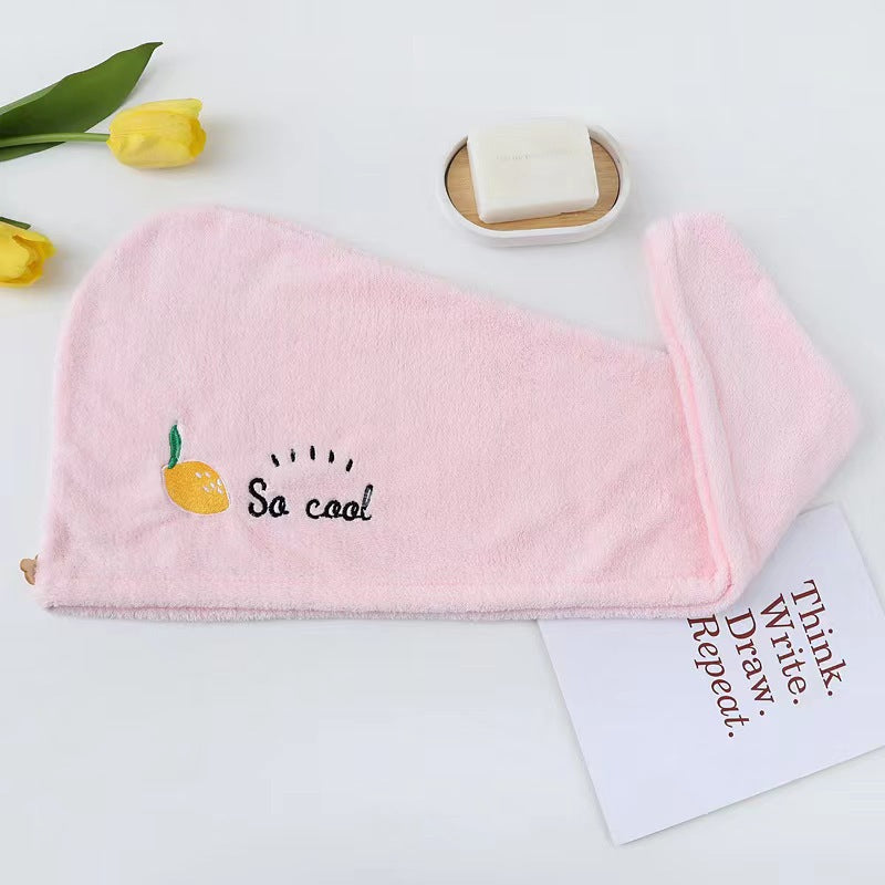 Dry hair cap female water-absorbing quick-dry wiping hair towel thickened turban long hair cute shower cap dry hair towel does not shed hair