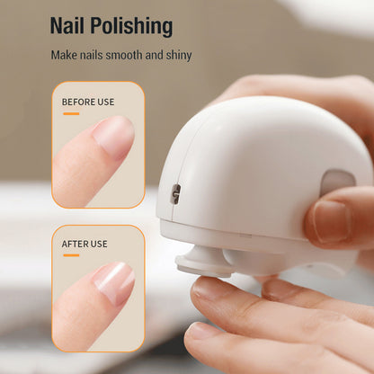 Cross-border 2-speed electric nail grinder with light, household rechargeable, splash-proof, long-lasting nail clippers, low noise, beautiful and bright nail grinder