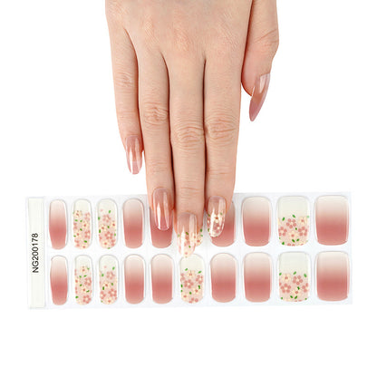 Flash cross-border gel nail stickers wholesale 20 finger phototherapy lamp nail polish gel nail stickers half-baked nail stickers wholesale