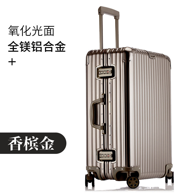 All-aluminum magnesium suitcase aluminum frame trolley suitcase password box 20 inch cabin suitcase 24 high value one piece drop shipping