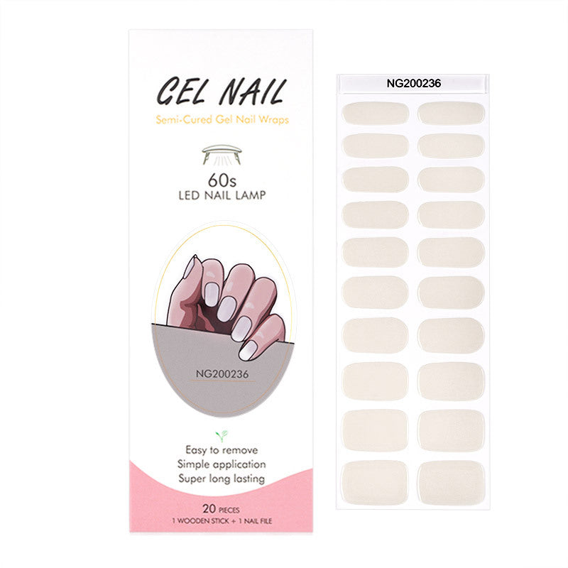 Flash cross-border gel nail stickers wholesale 20 finger phototherapy lamp nail polish gel nail stickers half-baked nail stickers wholesale