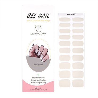 Flash cross-border gel nail stickers wholesale 20 finger phototherapy lamp nail polish gel nail stickers half-baked nail stickers wholesale