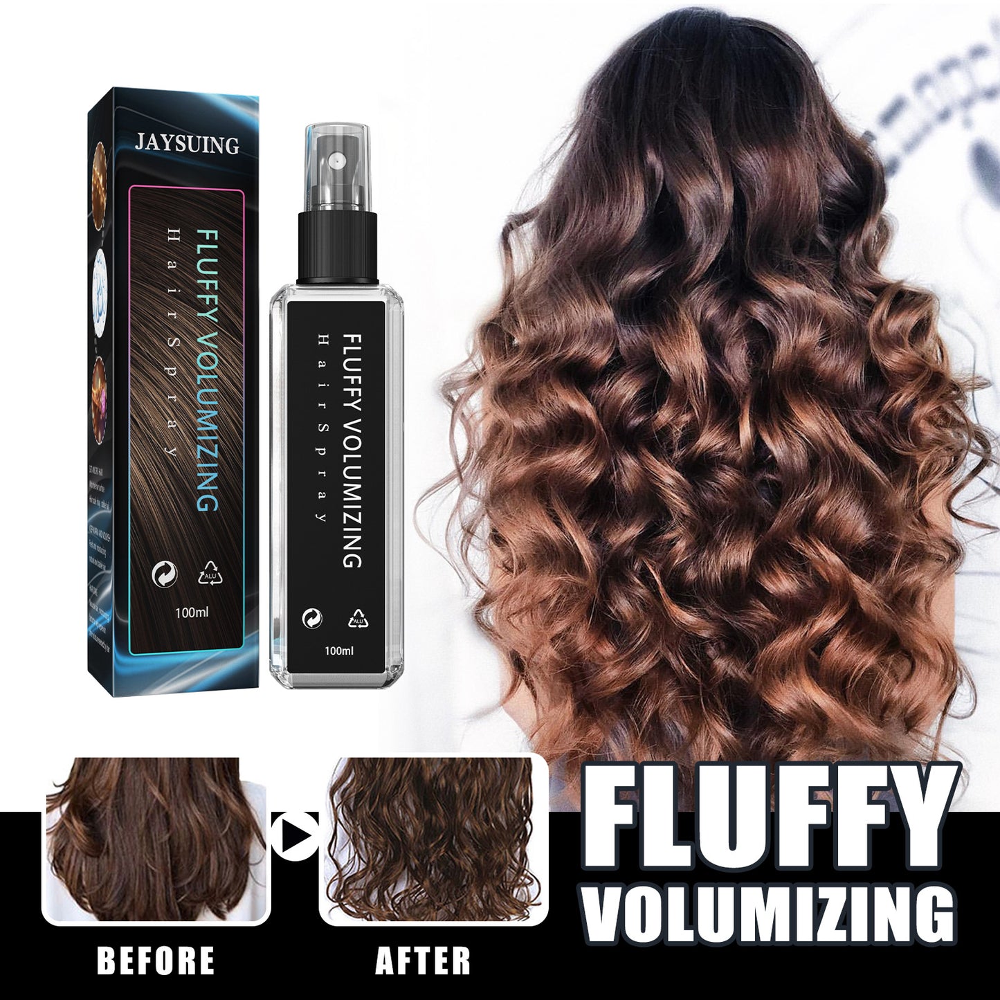 Jaysuing hair styling spray hair styling moisturizing fragrance long-lasting dry gel hair spray hair style gel water