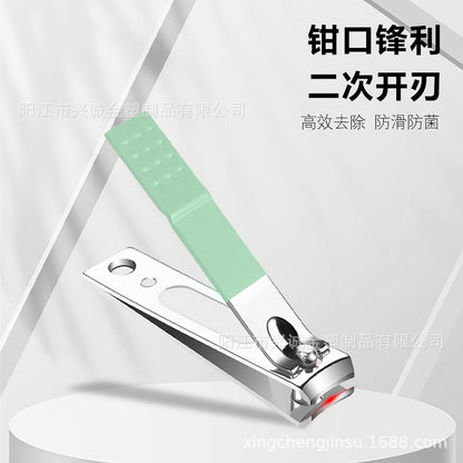 German craftsmanship stainless steel nail clipper set anti-splash nail clipper oblique nail clipper with logo printable