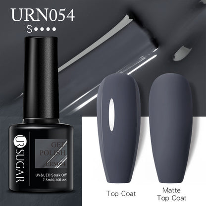 UR SUGAR a bottle of one-color nail polish glue 2021 new flash powder solid color glue matte seal layer net red style