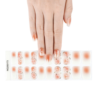 Flash cross-border gel nail stickers wholesale 20 finger phototherapy lamp nail polish gel nail stickers half-baked nail stickers wholesale