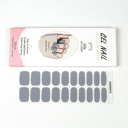 Manufacturers source light gel manicure stickers semi-cured Korean nail polish gel nail stickers half-baked manicure stickers half-baked