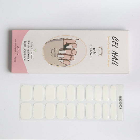 Manufacturers source light gel manicure stickers semi-cured Korean nail polish gel nail stickers half-baked manicure stickers half-baked