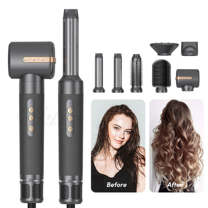 High-speed multifunctional hot air comb for curly hair styling hair dryer straight curling wand seven-in-one hair care hot air comb