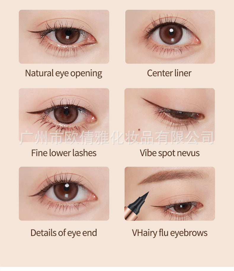 Cross-border beauty makeup double-headed triangle seal eyeliner Eyeliner quick-drying long-lasting non-smudged waterproof OCHEAL