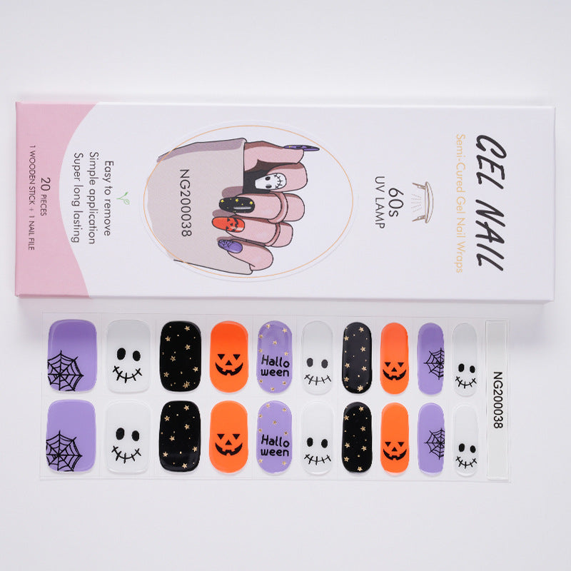 Manufacturers source light gel manicure stickers semi-cured Korean nail polish gel nail stickers half-baked manicure stickers half-baked