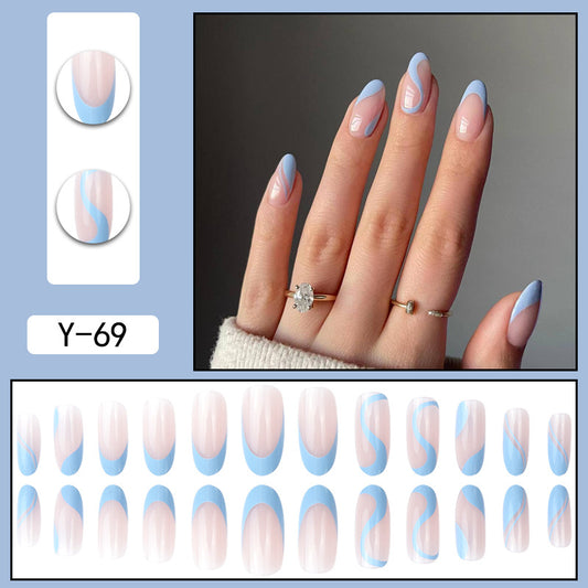 Y2 Wearable Manicure Removable Fake Nail Patch Internet Celebrity Girls Short Manicure Finished Product Cute Internet Celebrity New Style