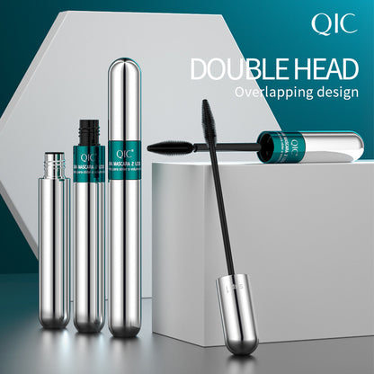 Cross-border Amazon QIC double-effect in-one mascara 4d waterproof slender thick one dual-purpose Japanese makeup