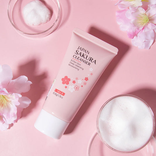 Laico Japanese Sakura Facial Cleanser 50g Hydrating Cleanser Moisturizing Skin Care English Packaging Cross-border Supply Wholesale