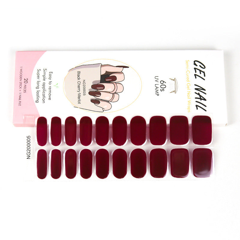 Manufacturers source light gel manicure stickers semi-cured Korean nail polish gel nail stickers half-baked manicure stickers half-baked