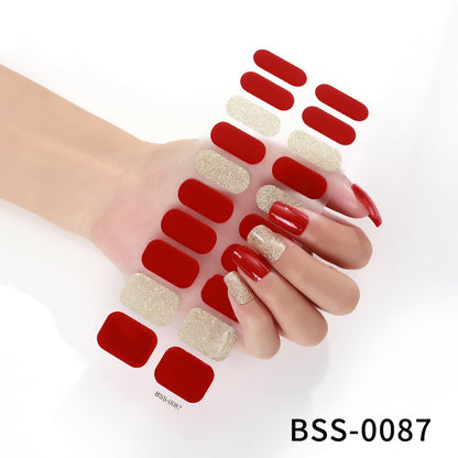 Zhengxiang custom gel nail stickers light therapy European and American nail stickers Amazon baked light checkerboard nail stickers