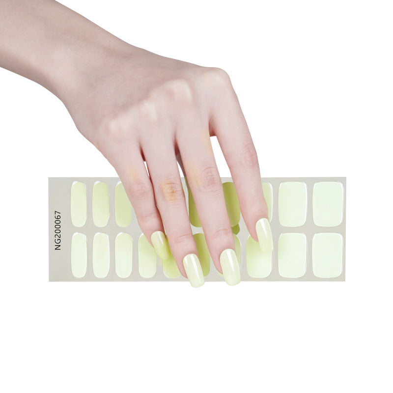 Flash cross-border gel nail stickers wholesale 20 finger phototherapy lamp nail polish gel nail stickers half-baked nail stickers wholesale