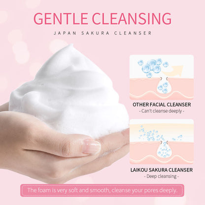 Laico Japanese Sakura Facial Cleanser 50g Hydrating Cleanser Moisturizing Skin Care English Packaging Cross-border Supply Wholesale