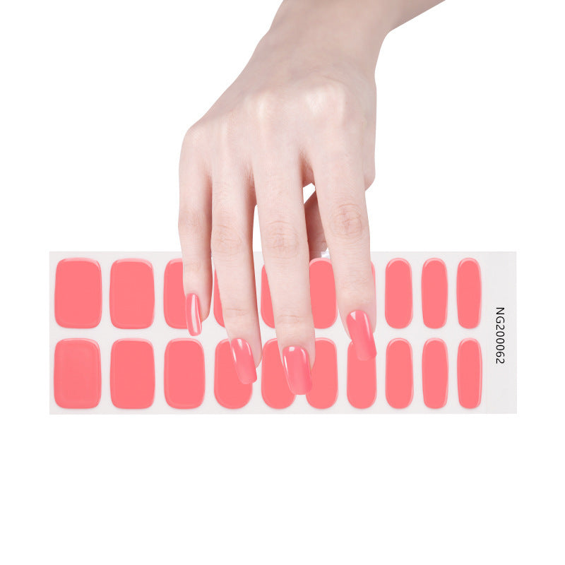 Flash cross-border gel nail stickers wholesale 20 finger phototherapy lamp nail polish gel nail stickers half-baked nail stickers wholesale