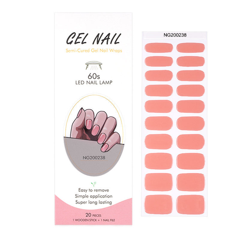 Flash cross-border gel nail stickers wholesale 20 finger phototherapy lamp nail polish gel nail stickers half-baked nail stickers wholesale