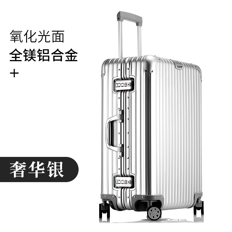 All-aluminum magnesium suitcase aluminum frame trolley suitcase password box 20 inch cabin suitcase 24 high value one piece drop shipping