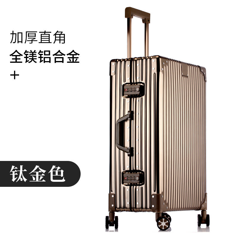 All-aluminum magnesium suitcase aluminum frame trolley suitcase password box 20 inch cabin suitcase 24 high value one piece drop shipping