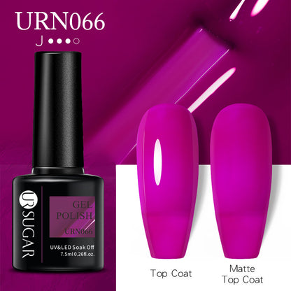 UR SUGAR a bottle of one-color nail polish glue 2021 new flash powder solid color glue matte seal layer net red style