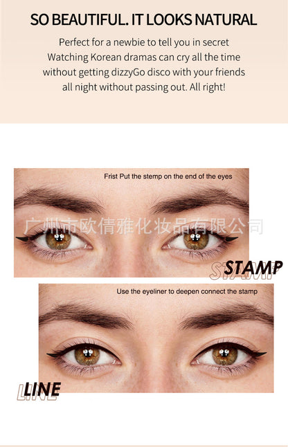 Cross-border beauty makeup double-headed triangle seal eyeliner Eyeliner quick-drying long-lasting non-smudged waterproof OCHEAL