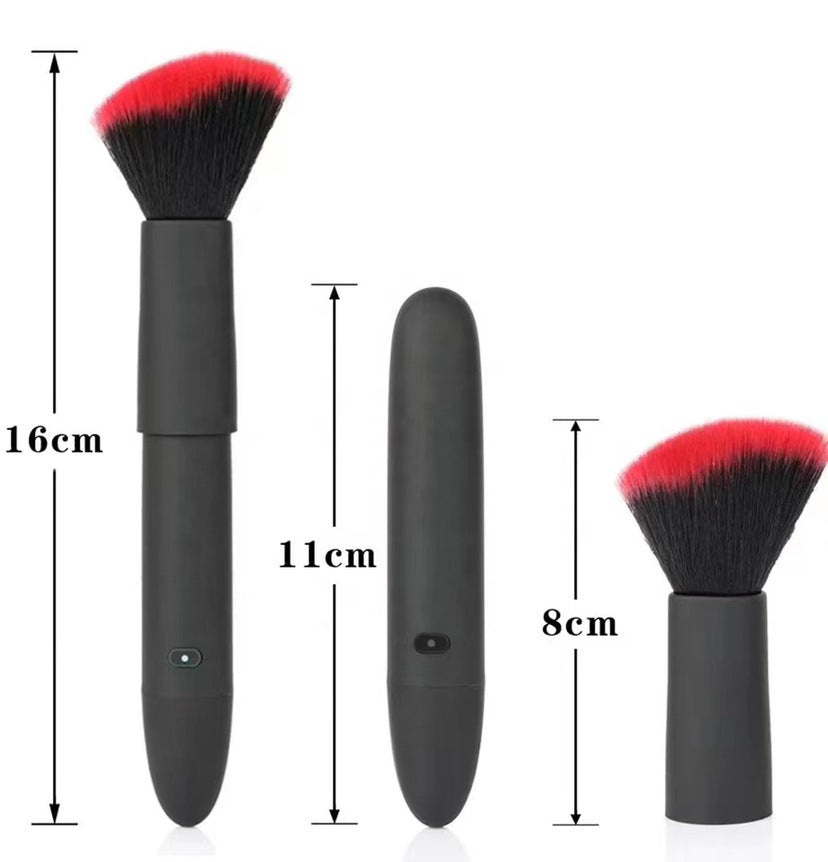 Beauty brush massager USB rechargeable jumping egg insertion strong shock fun women with orgasm passion student makeup brush