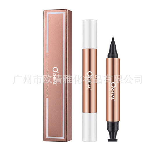 Cross-border beauty makeup double-headed triangle seal eyeliner Eyeliner quick-drying long-lasting non-smudged waterproof OCHEAL