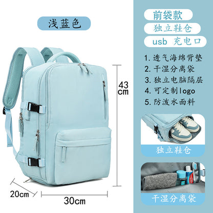 Cross-border large-capacity nylon waterproof backpack Oxford cloth business multi-functional backpack leisure travel lightweight school bag