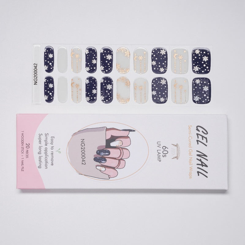 Manufacturers source light gel manicure stickers semi-cured Korean nail polish gel nail stickers half-baked manicure stickers half-baked