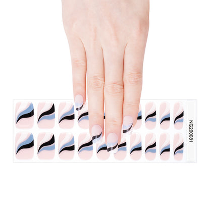 Manufacturers source light gel manicure stickers semi-cured Korean nail polish gel nail stickers half-baked manicure stickers half-baked